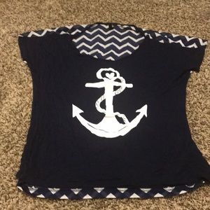 Super Cute Anchor Shirt Size XL in Juniors